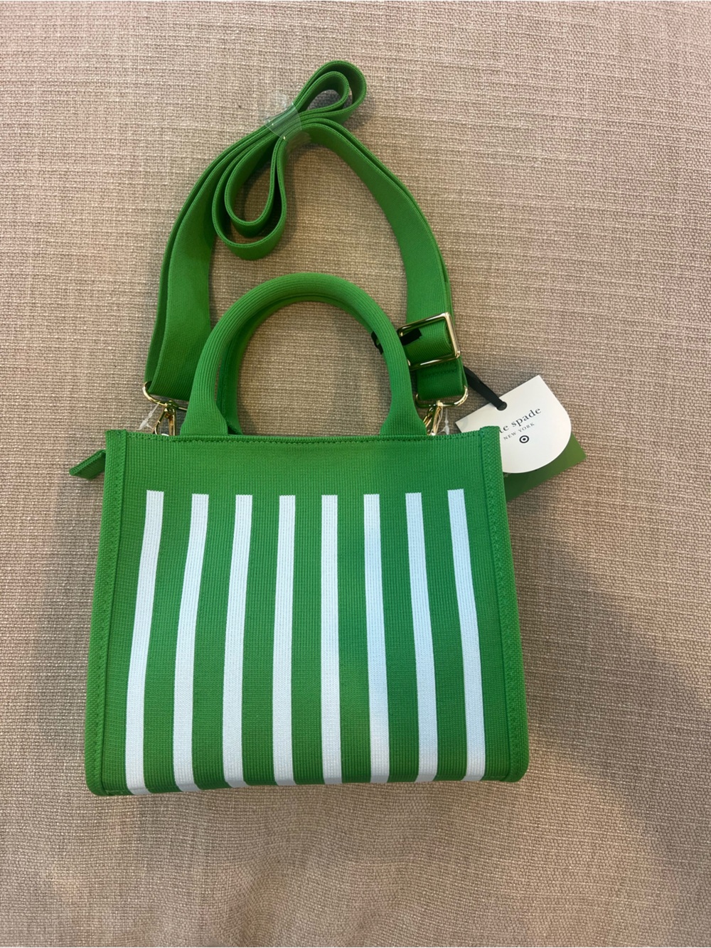 Kate Spade x target Green Stripe Mini Tote